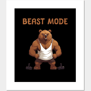 Beast mode for gym motivation Posters and Art